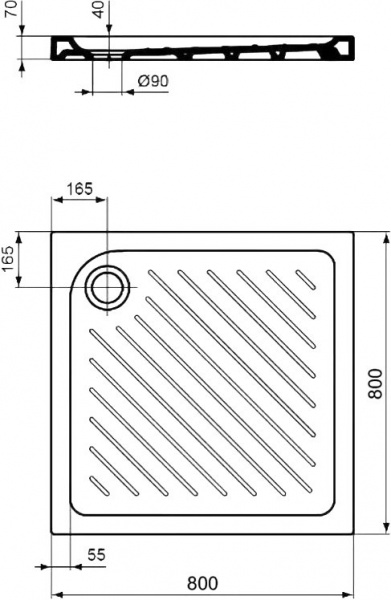 Поддон для душа Vidima СеваФреш W841861 80x80