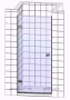 Душевая дверь в нишу Vegas Glass EP Lux 60 01 01 L профиль белый, стекло прозрачное