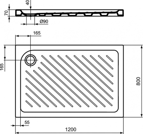 Поддон для душа Vidima СеваФреш W842061 120x80