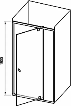 Душевая дверь в нишу Ravak PDOP2-120 Transparent, профиль и ручки белые
